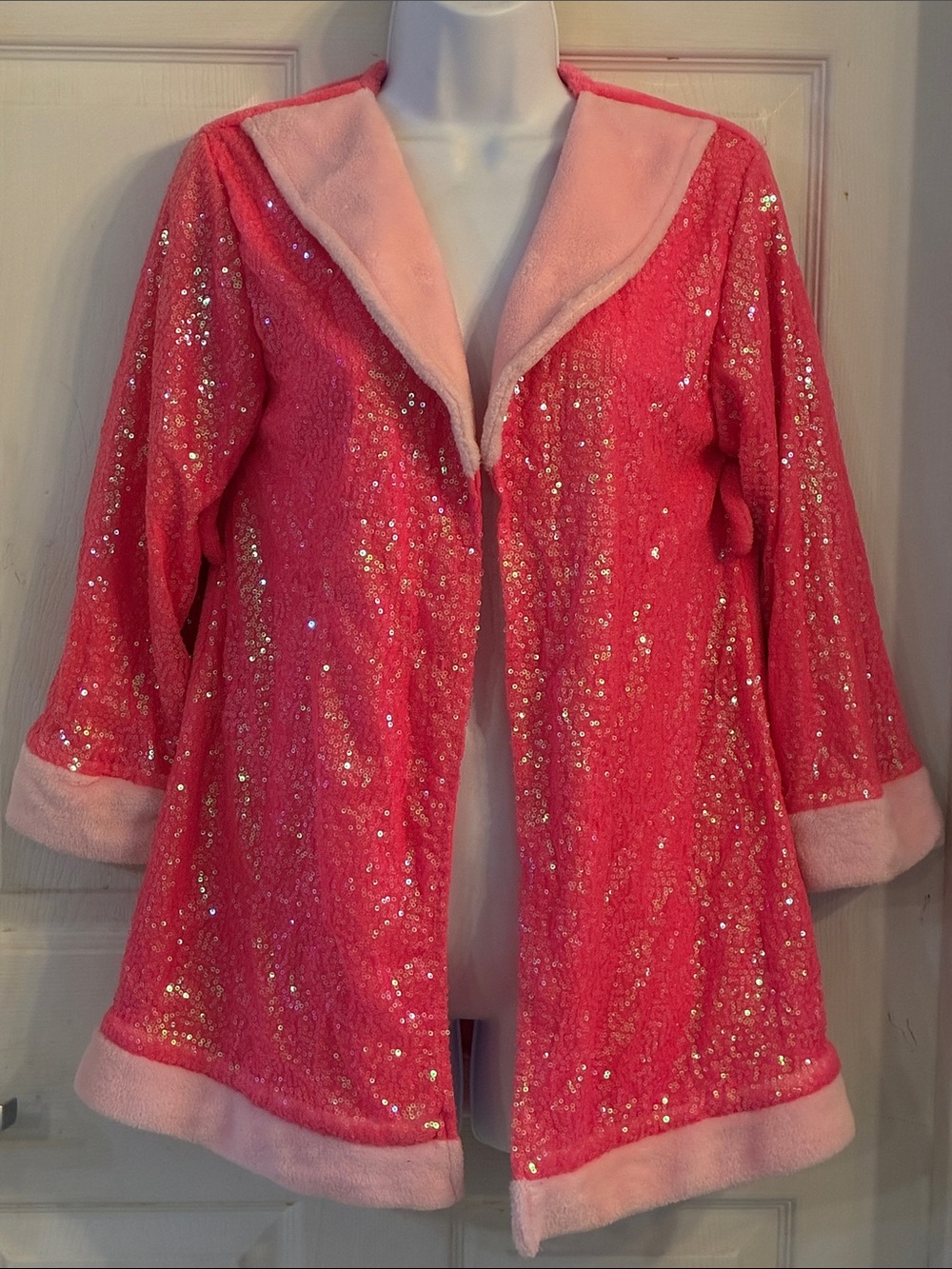 Nickelodeon JoJo Siwa "JoJo's Closet" Bright Hot Pink Sequin Sleeve Plush 10/12